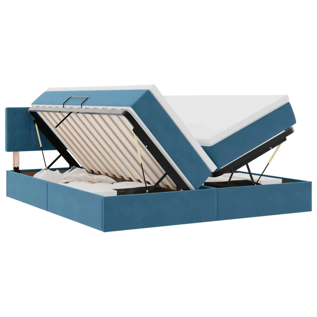 Letto con Contenitore con materasso Blu Scuro 90 x 200 cm 3371001