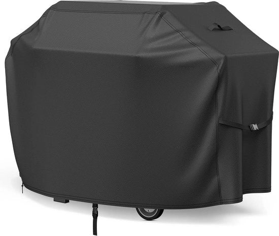 Copertura barbecue impermeabile 147 x 61 x 122 cm - impermeabile - resistente al vento - resistente ai raggi UV - resistente alle scalfitture - tessuto 600D Oxford - copertura barbecue - copertura con chiusura a cerniera - corda di tiraggio