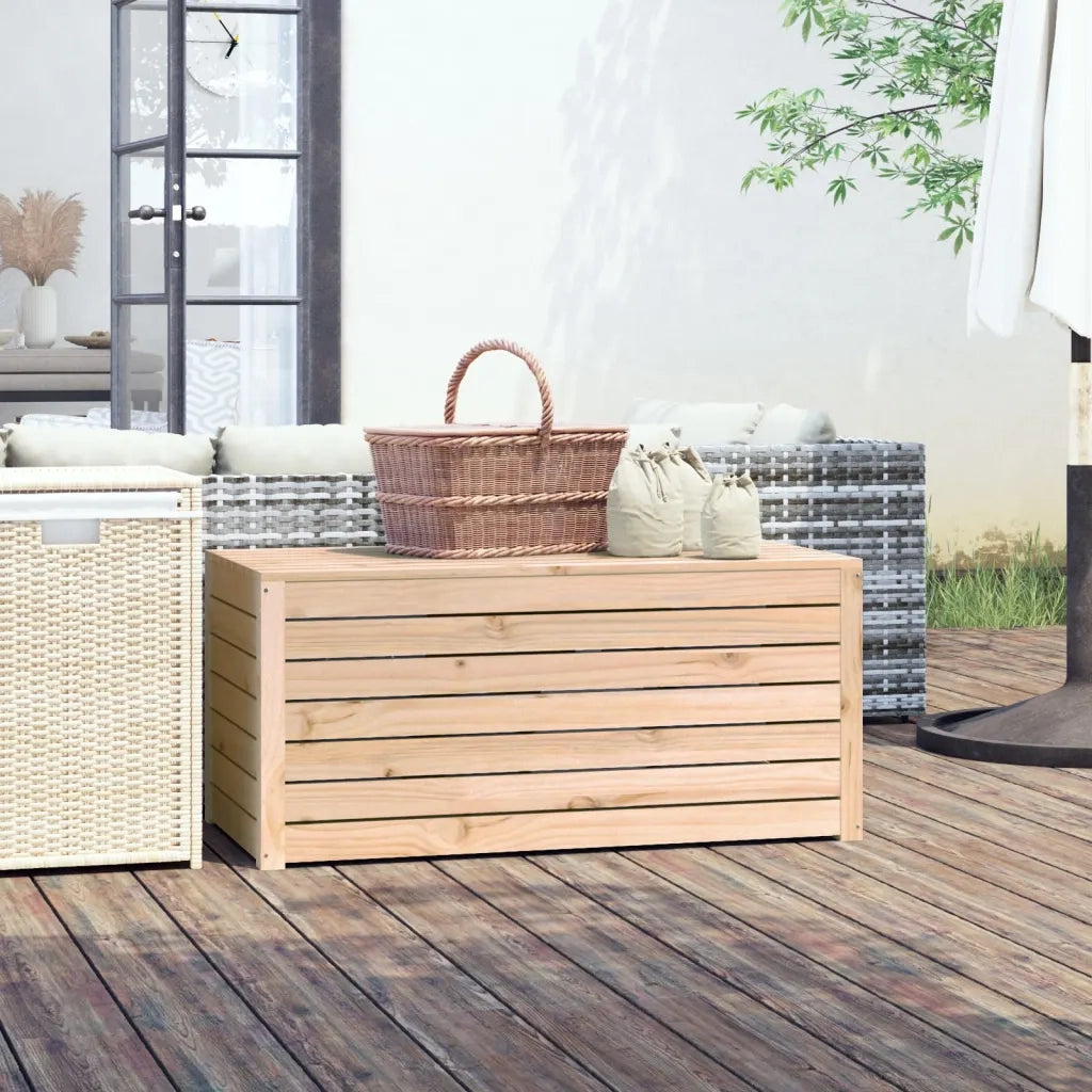 Contenitore Giardino 101x50,5x46,5 cm Legno Massello di Pino 823948