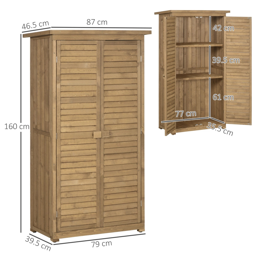 Casetta da giardino in legno ¨C zephmum ¨C marrone 87x46.5x160 cm