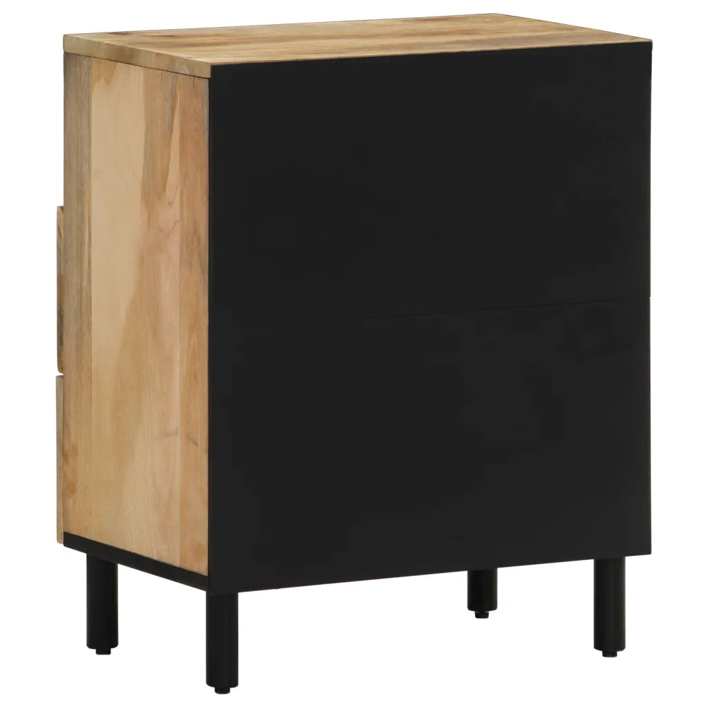 Comodino | Armadio da Notte | Mobiletto da notte 50x33x60 cm in Legno Massello di Mango