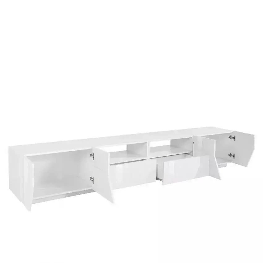 Porta TV in Bianco Laccato Alien Lowboard 260 x 43 x 46 cm