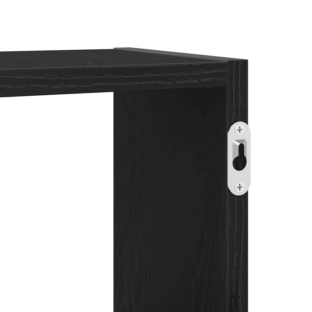 Scaffale a Parete Rovere Nero 129x18x42 cm in Truciolato 868065