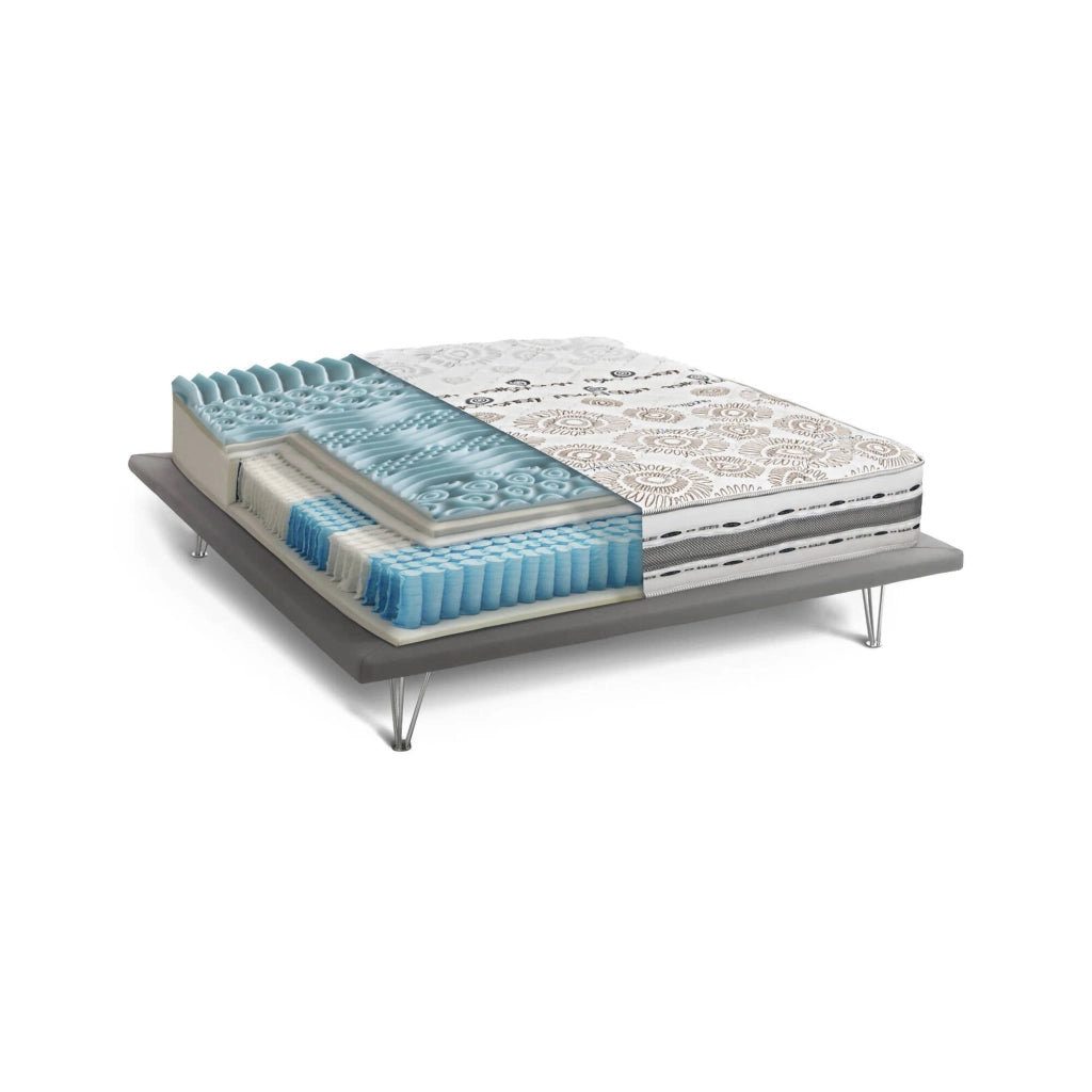 Agnosine, Materasso Singolo Sfoderabile Made in Italy, 190x80x25h cm Bianco
