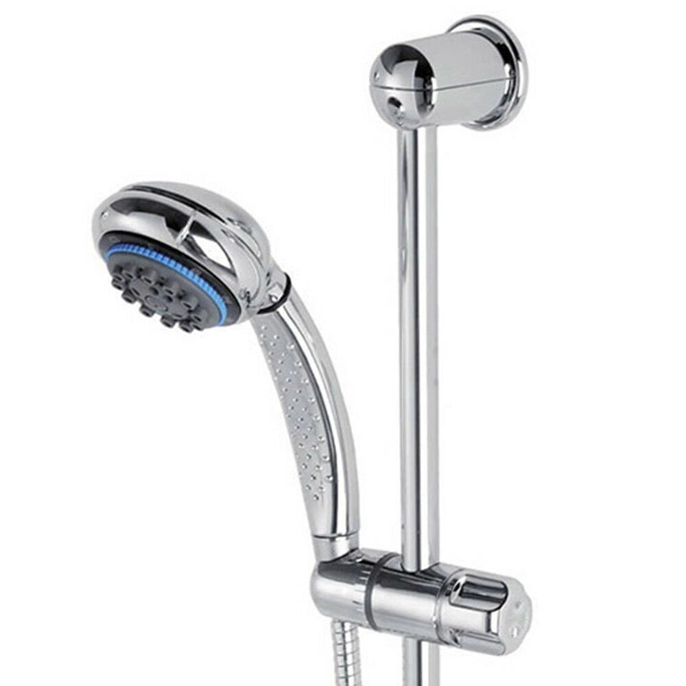 Trade Shop - Saliscendi Con Soffione Doccia 8 Funzioni Getti Asta 60 Cm Cromato Bagno Vasca -