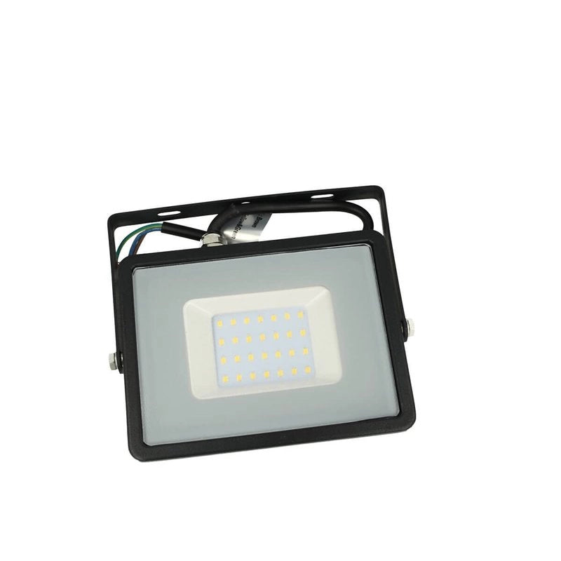 Faro Led Flood Light 30W IP65 Bianco Naturale Super Slim Carcassa Nera Smd Samsung Garanzia 5 Anni SKU-401