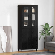 Credenza 2 pcs Rovere Nero Legno multistrato 3416088