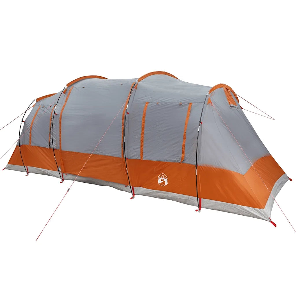 Tenda da Campeggio a Tunnel per 4 Persone-Tenda per Escursionismo Grigio e Arancione 796557