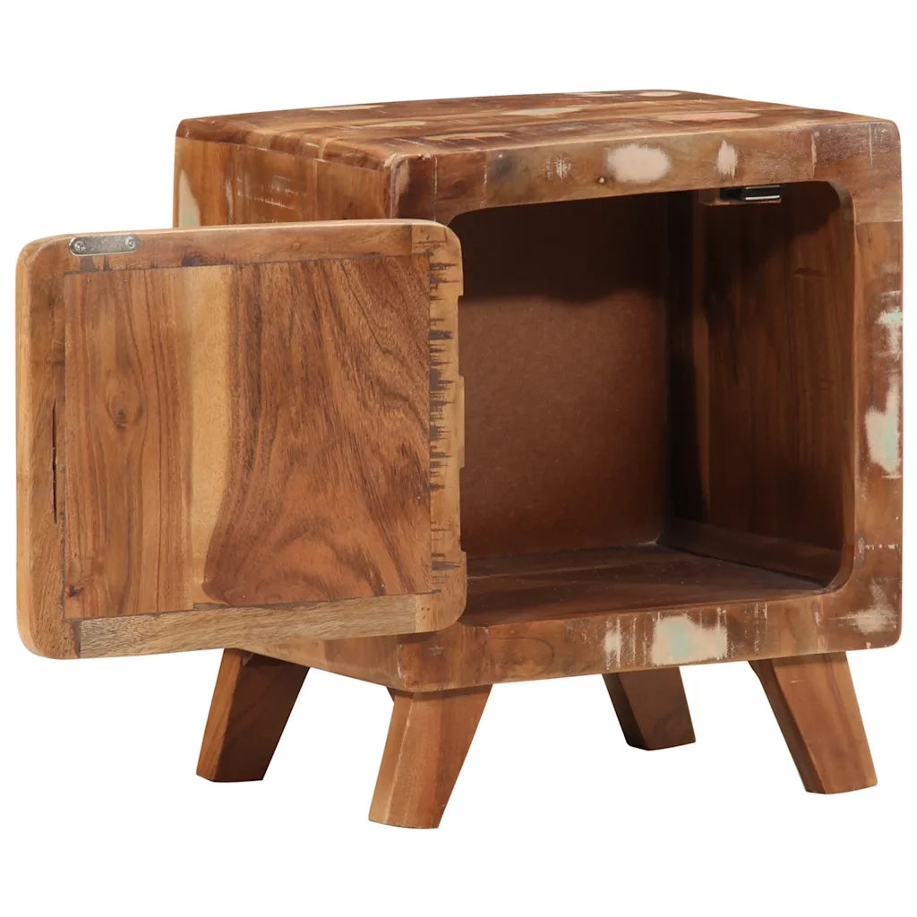 Comodini 2pz-Set di 2 Tavolino da notte 40x32x46 cm in Legno Massello di Recupero 441148