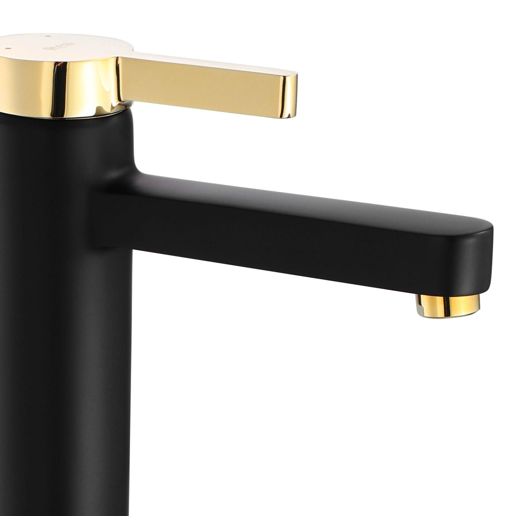 Rubinetto Da Lavabo Rea Polo Black Gold High