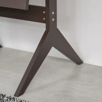 Specchio da Terra Grande con Inclinazione Regolabile per Camera da Letto, 47L x 46l x 148H cm, in Legno, Marrone Scuro