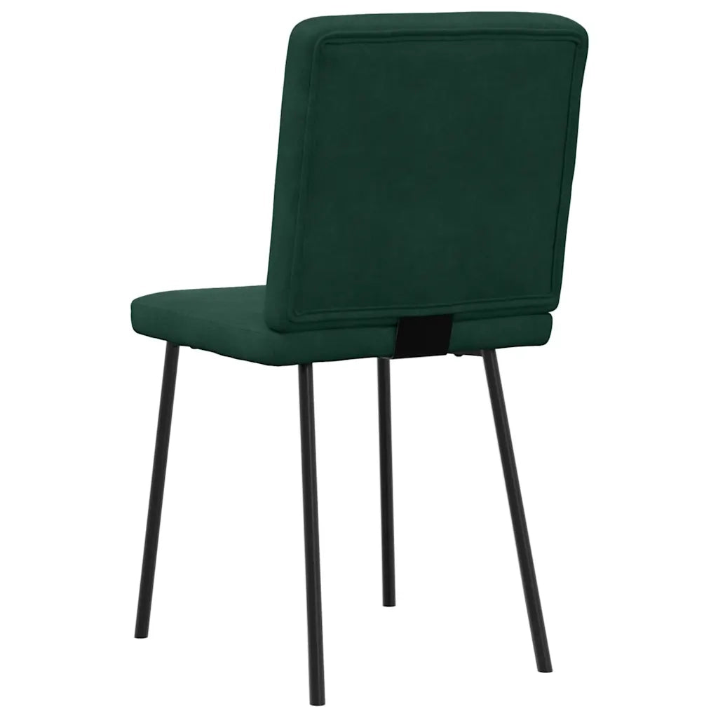 Sedie da Pranzo 2 pz Verde Scuro in Velluto 4101188