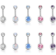 Set di 10 Navelli in Acciaio Inossidabile con Diamanti - Dimensioni 1,6 x 10 mm