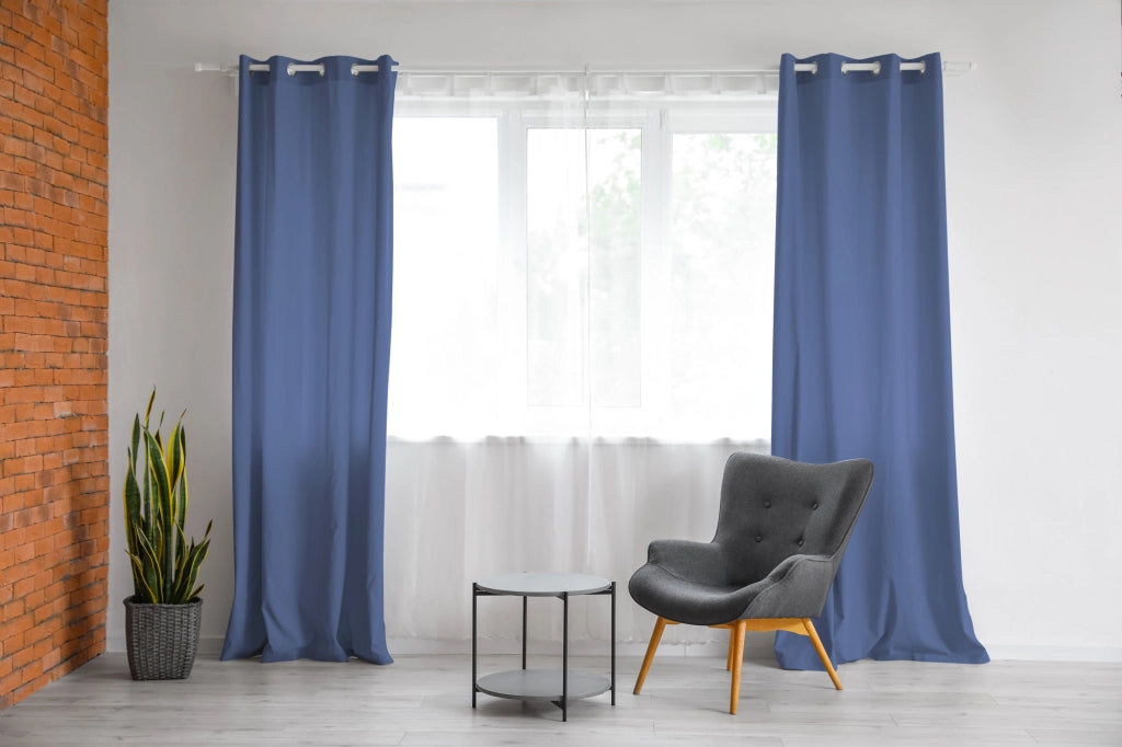 Tenda Semioscurante 140 x 290 Cm Moderne Con Occhielli  Zucchero - 2 Tende
