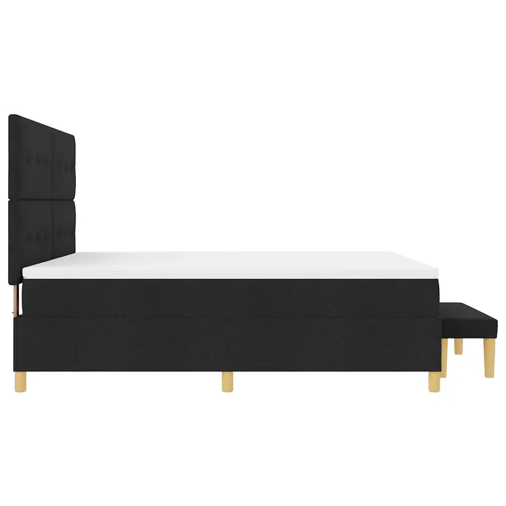 Letto a molle con testiera Nero 200 x 180 cm Tessuto 3344319