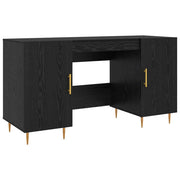 Scrivania | Tavolo da Ufficio Rovere nero 140 x 50 x 75 cm Legno multistrato
