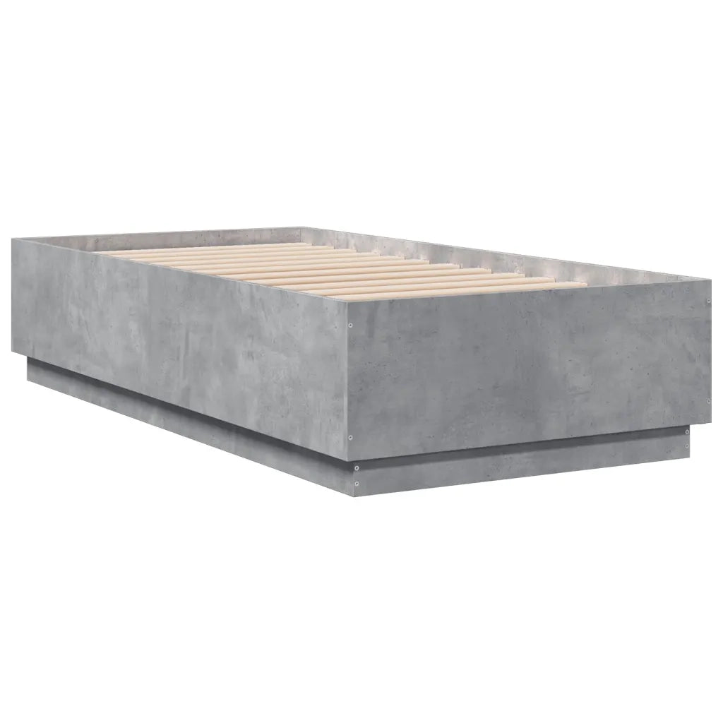 Giroletto Luci LED Grigio Cemento 90x190cm in Legno Multistrato 3209663