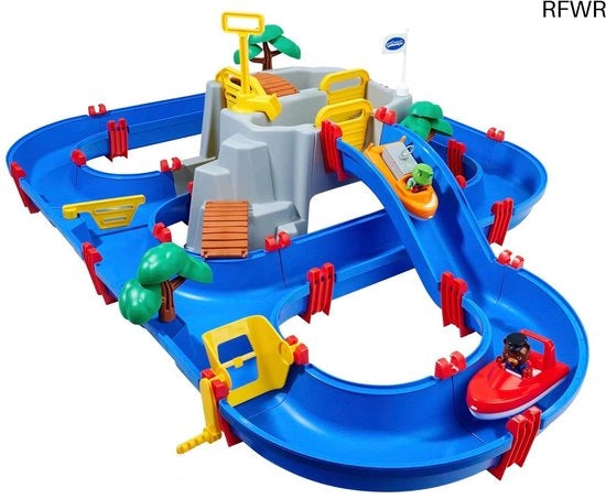Piscina per Bambini da 42 pezzi - Giochi all'aperto - Divertimento con l'acqua per i Piccoli - 126 x 88 cm - Età 3-7 anni