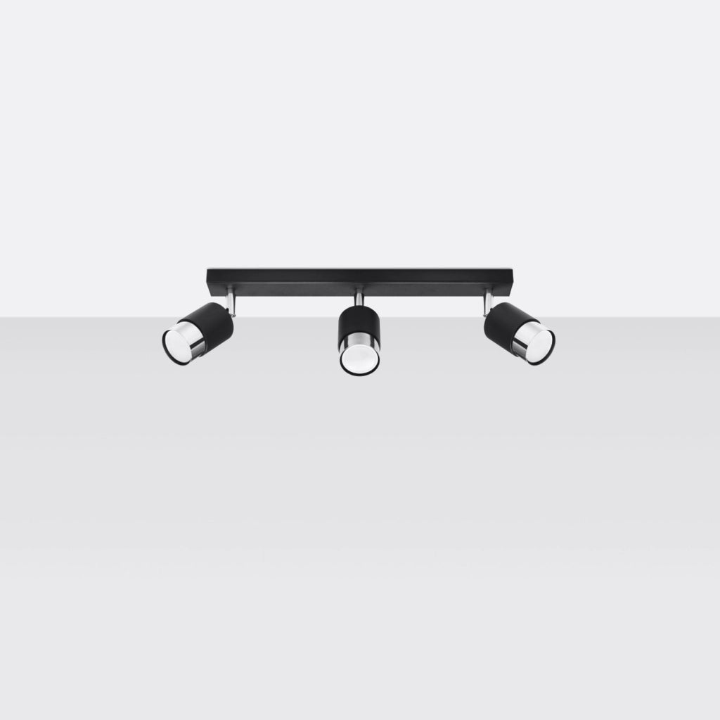 Faretto soffitto barra nero/cromo 3xGU10 Oscuro Pure Lume