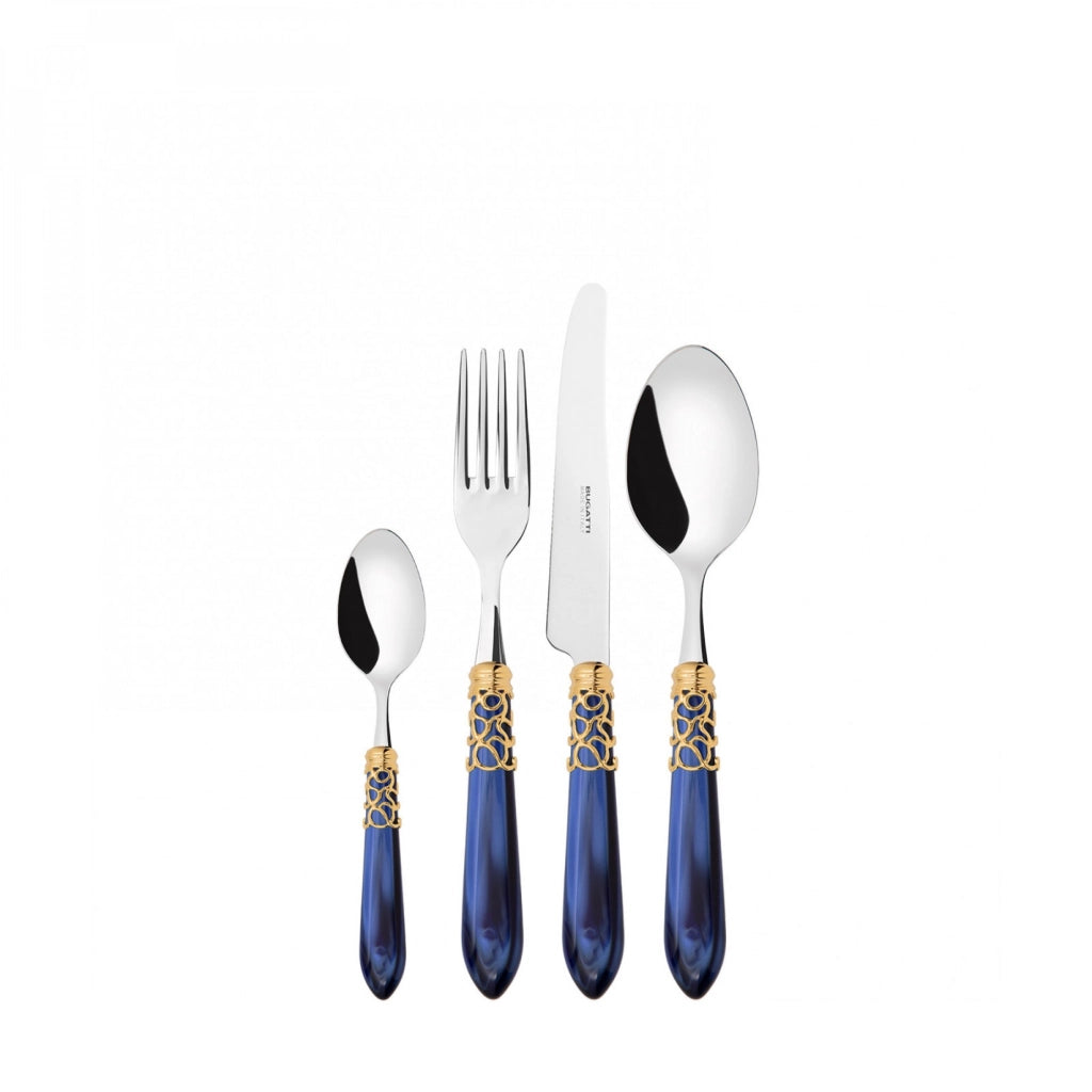 MELODIA Ghiera Dorata, Posate Set 24 Pz, Scatola Compact, Casa