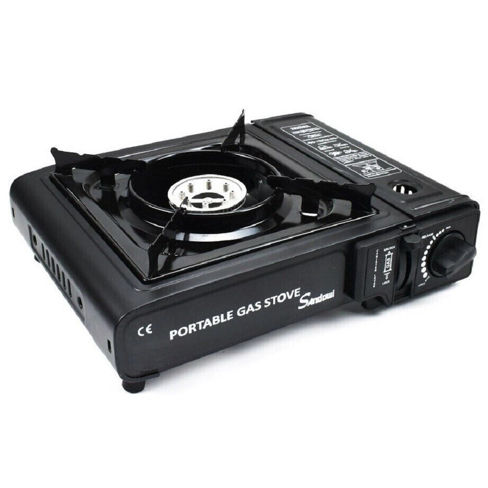 Trade Shop - Fornello Acciaio A Gas Q-ws155 Campeggio Casa Portatile 2900w Piano Cottura Cucina -