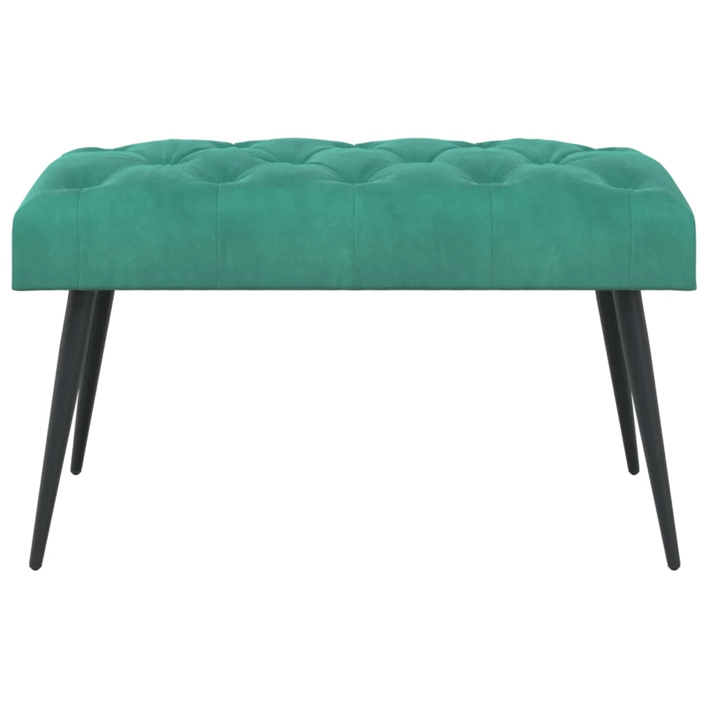 Panchina con bottoni imbottiti Turchese 80 x 40 x 46 cm Velluto 42038567
