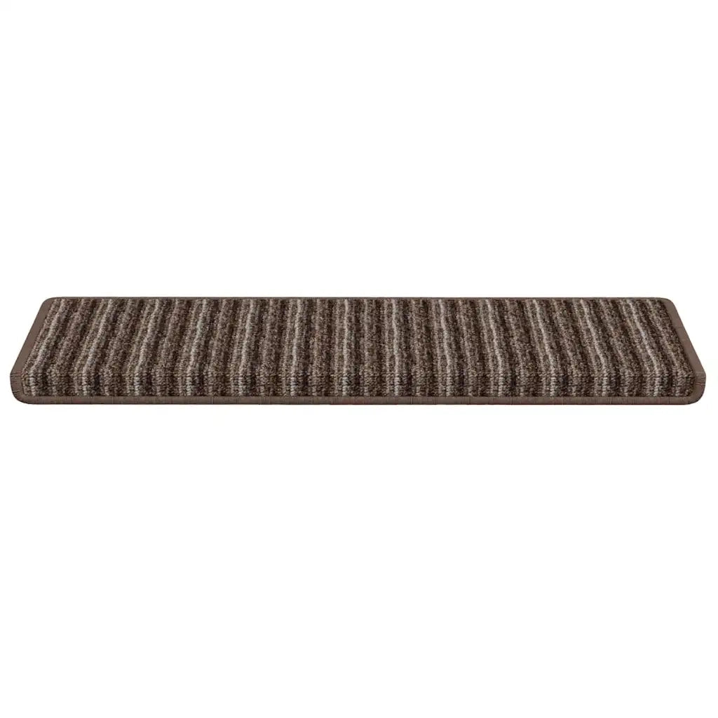 Tappetini per scale autoadesivi 15 pcs Marrone 65 x 21 x 4 cm