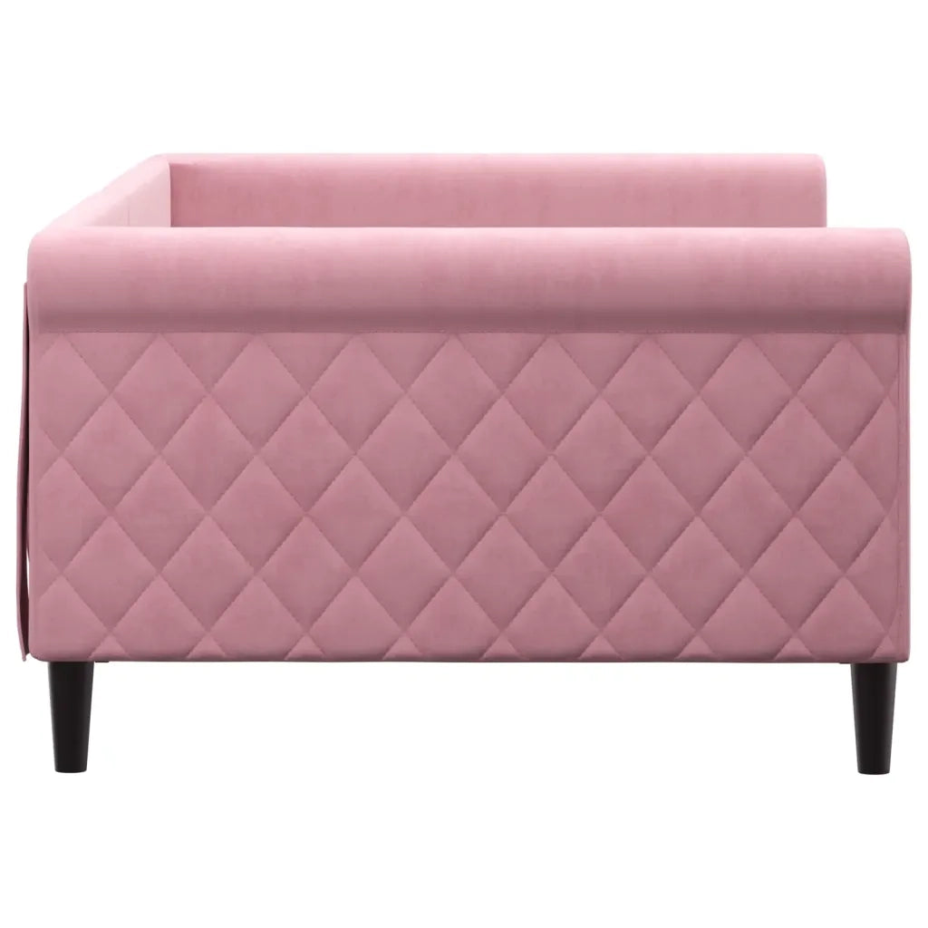 Letto da Giorno Rosa 100x200 cm in Velluto