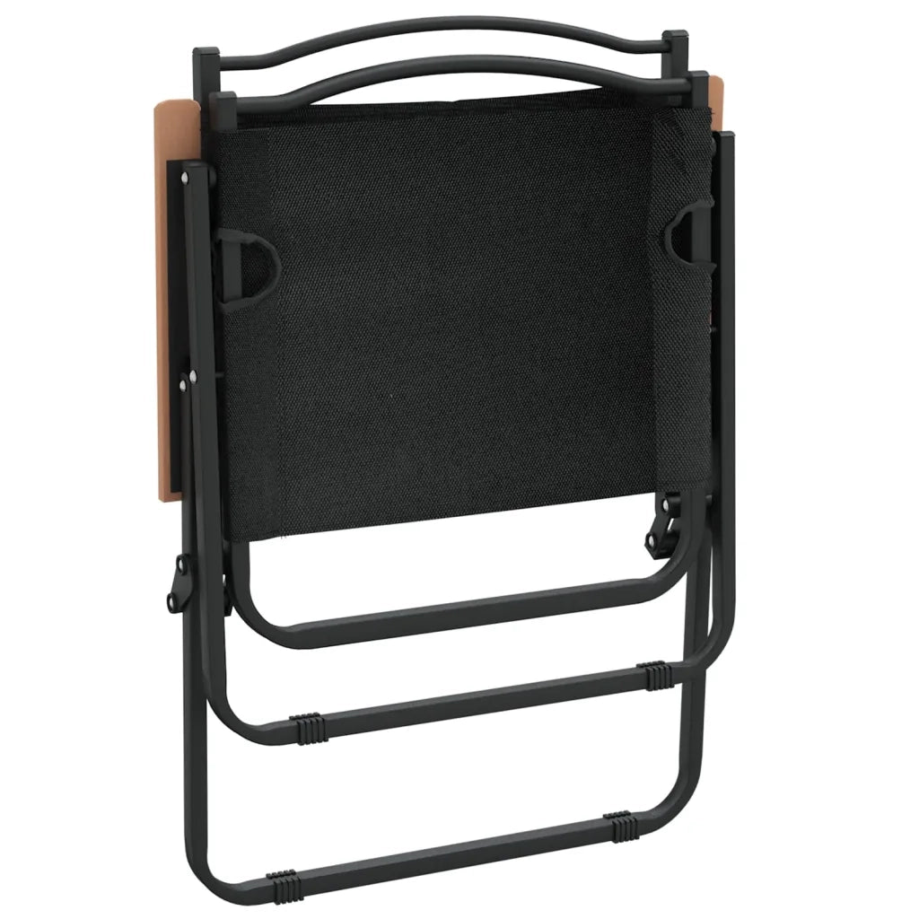 Sedie da Campeggio 2 pz | Sedie da Esterno Neri 54x55x78 cm Tessuto Oxford