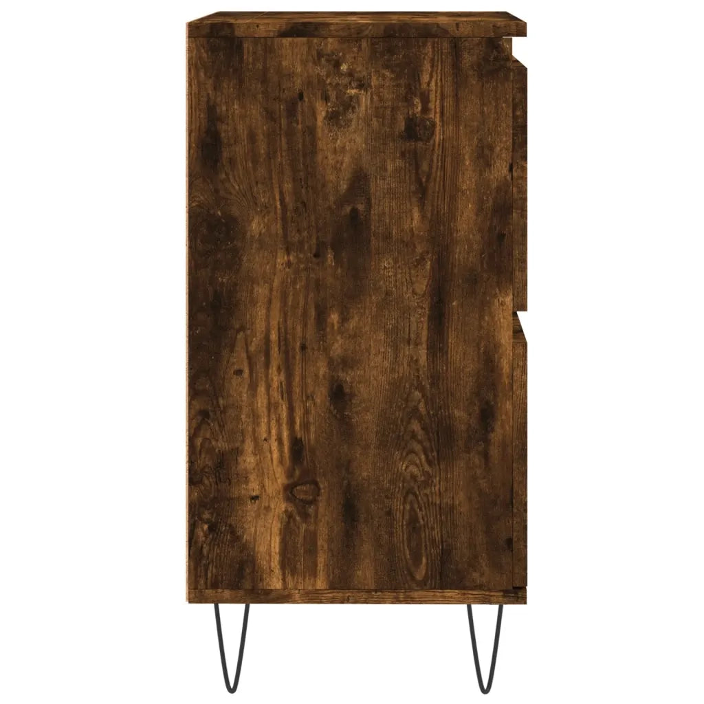 Credenze 2 pz Rovere Fumo in Legno Multistrato 3190178