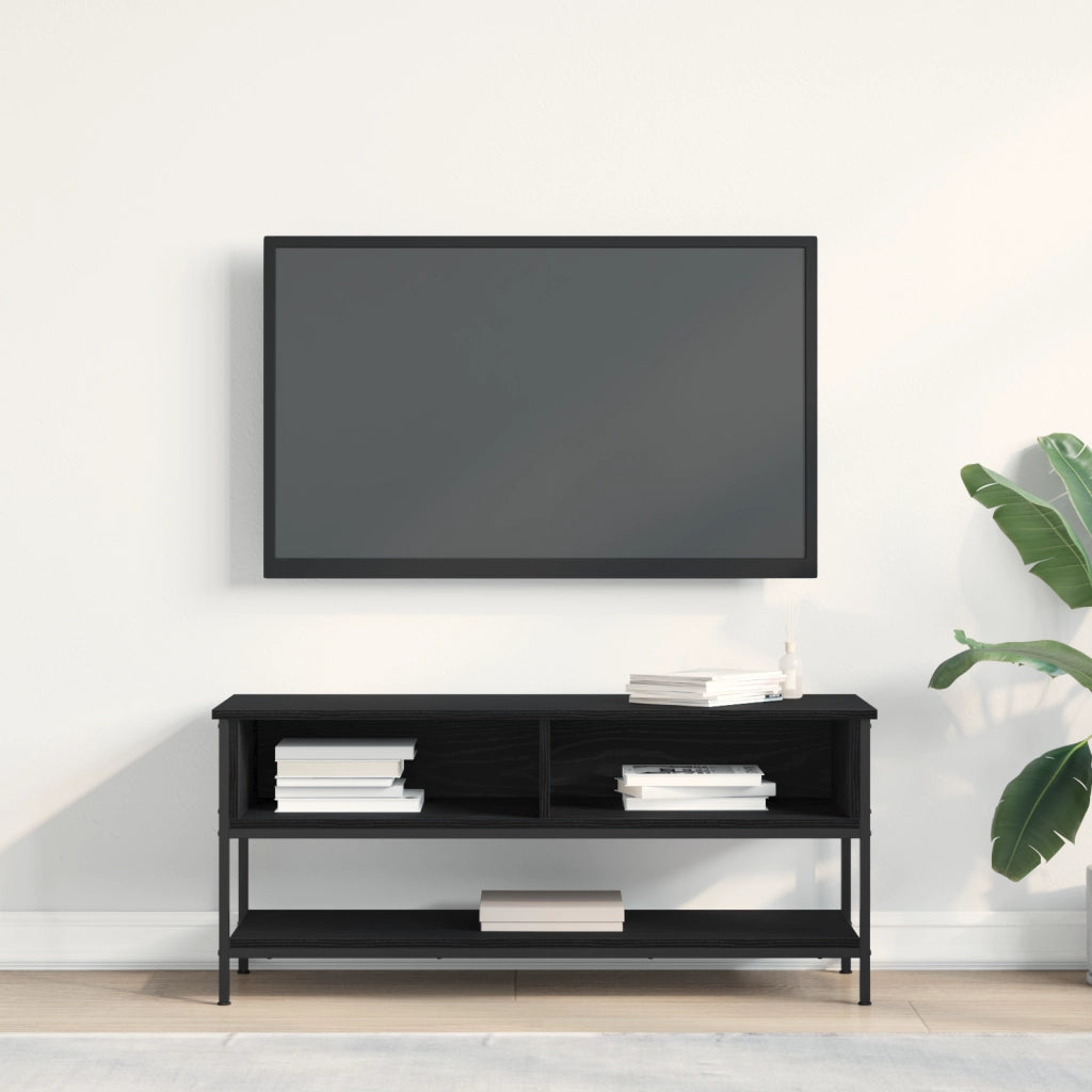 Set mobile TV Rovere Nero 100 x 35 x 45 cm Legno multistrato 862930