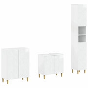 Set di armadietti da bagno in 3 pezzi DELFT Bianco Lucido 3417463