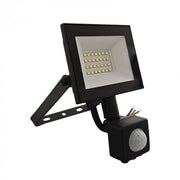 Faro LED 20W PIR 4000K 1800lm IP54 Esterno Nero Ecolight
