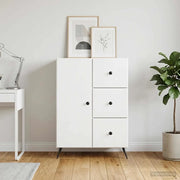 Credenza Bianco Lucido 66 x 34,5 x 90 cm Legno ingegnerizzato 895549