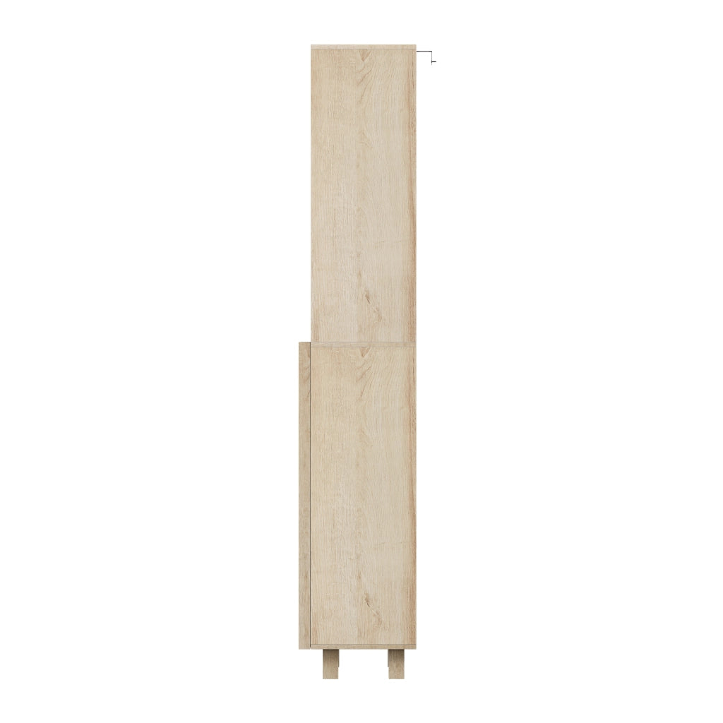 Mobile da bagno con ante e vani aperti; per bagno e ingresso; 35 x 30 x 162.5 cm; rovere