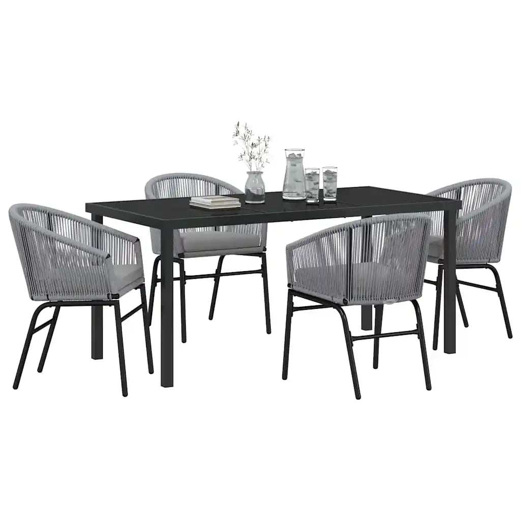Set da Pranzo per Giardino 5 pcs Antracite