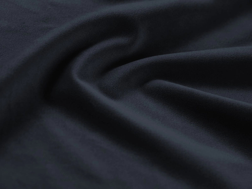 Cosmopolitan Design - Letto a cassettone con testiera "Colonel" 140x200cm in velluto blu scuro 