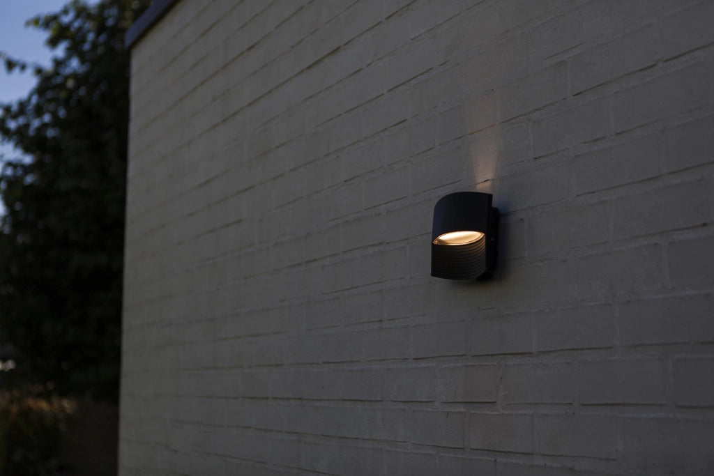 Applique LED esterna LOTUS nera IP54 8,5W Lutec