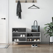 Scarpiera-Scaffale per scarpe Grigio Cemento 102x36x60 cm in Legno Multistrato 692929