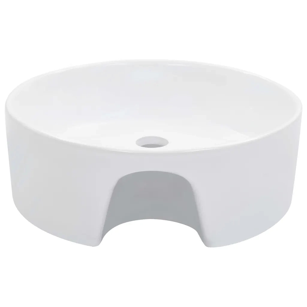 Lavandino con Troppopieno 36x13 cm in Ceramica Bianco 143911