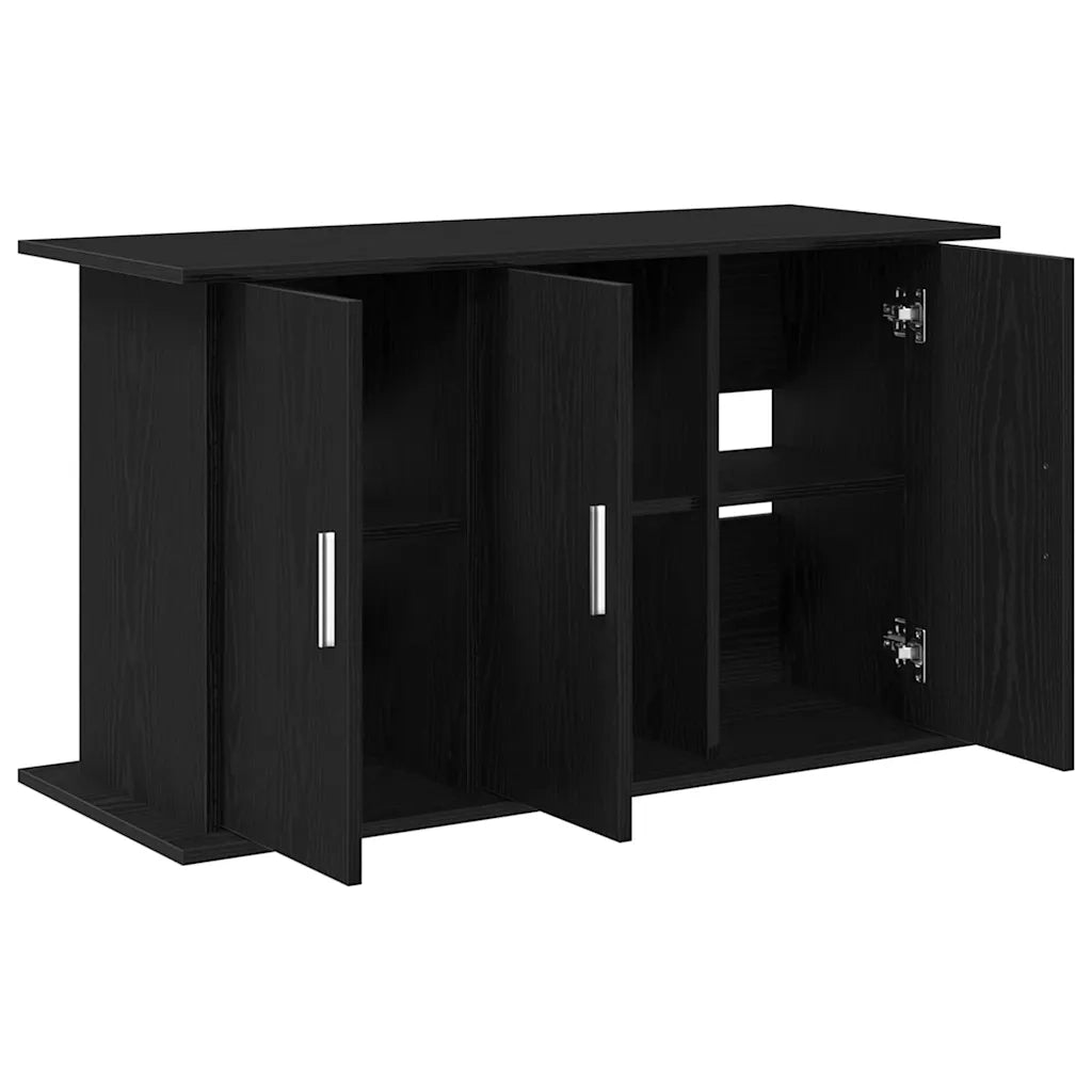 Supporto per acquario in rovere nero 101x41x58 cm in legno ingegnerizzato 862156