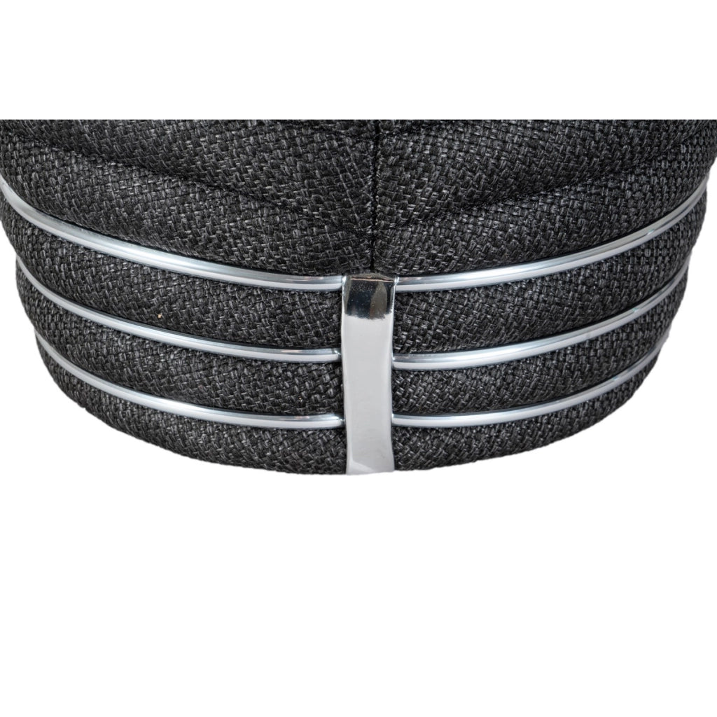 Pouf Doric 320 in Antracite e Legno di Pioppo