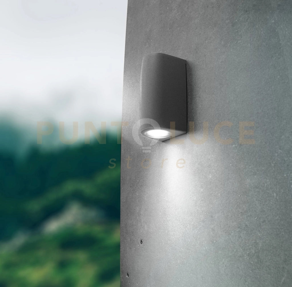 AOSTA APPLIQUE PICCOLA 1 LUCE ATTACCO GU10 GRIGIO IP55