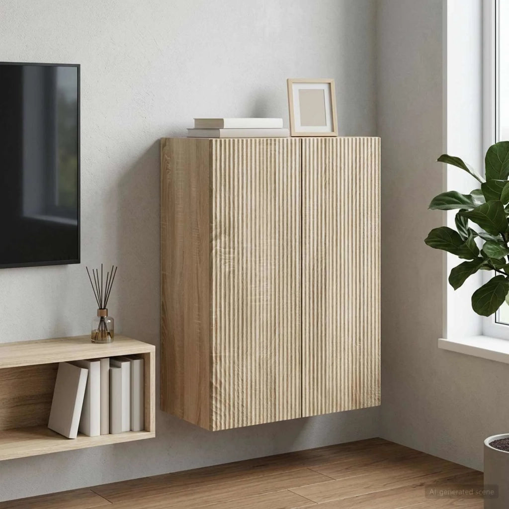 Mobiletto a muro Rovere Sonoma 66 x 34,5 x 90 cm 898397