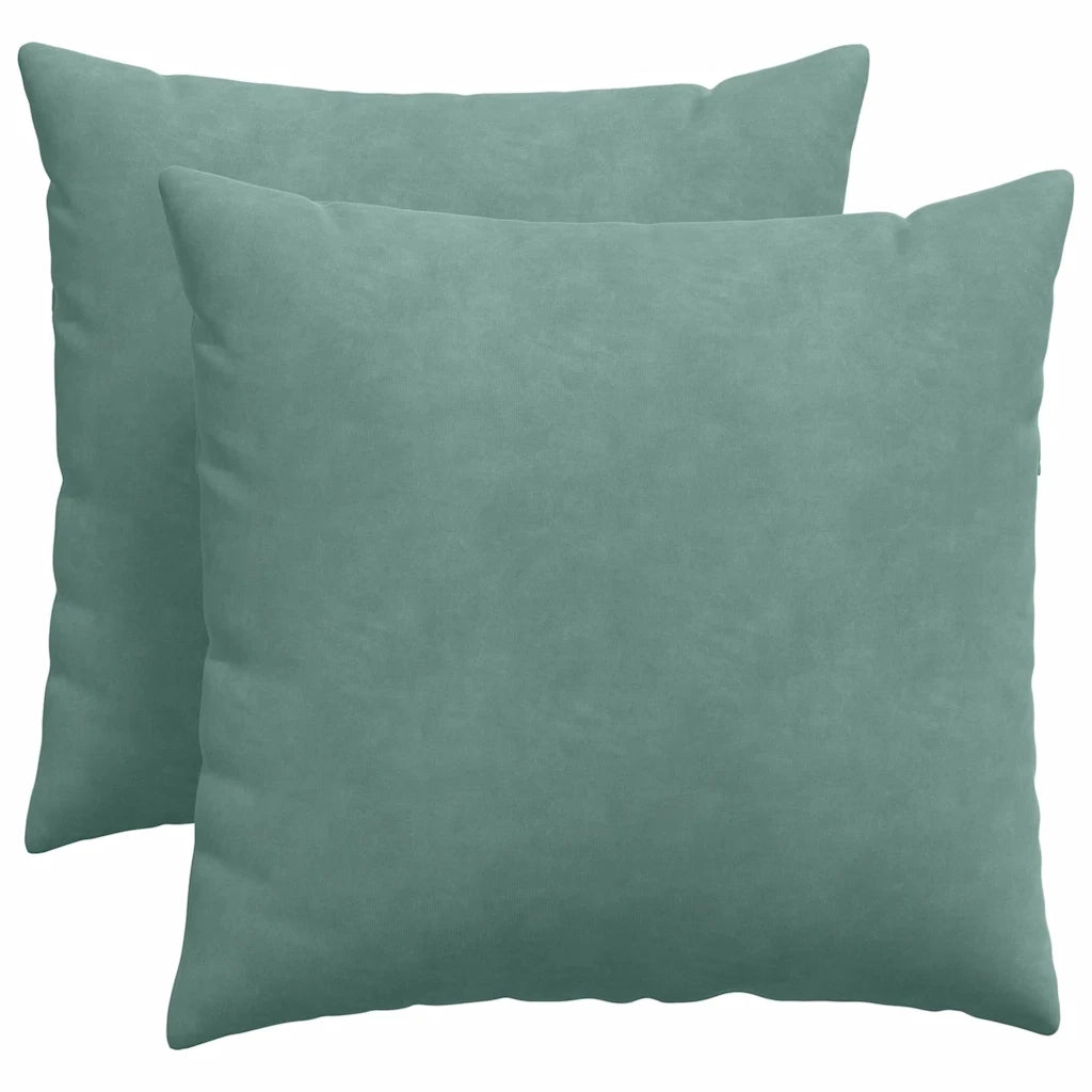 Cuscini da Divano 2 pz-Set di 2 Cuscini per Sofa Verde Mare 50 x 50 cm Tessuto in Cords