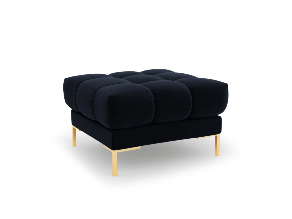Cosmopolitan Design - Pouf "Bali" in velluto blu scuro 