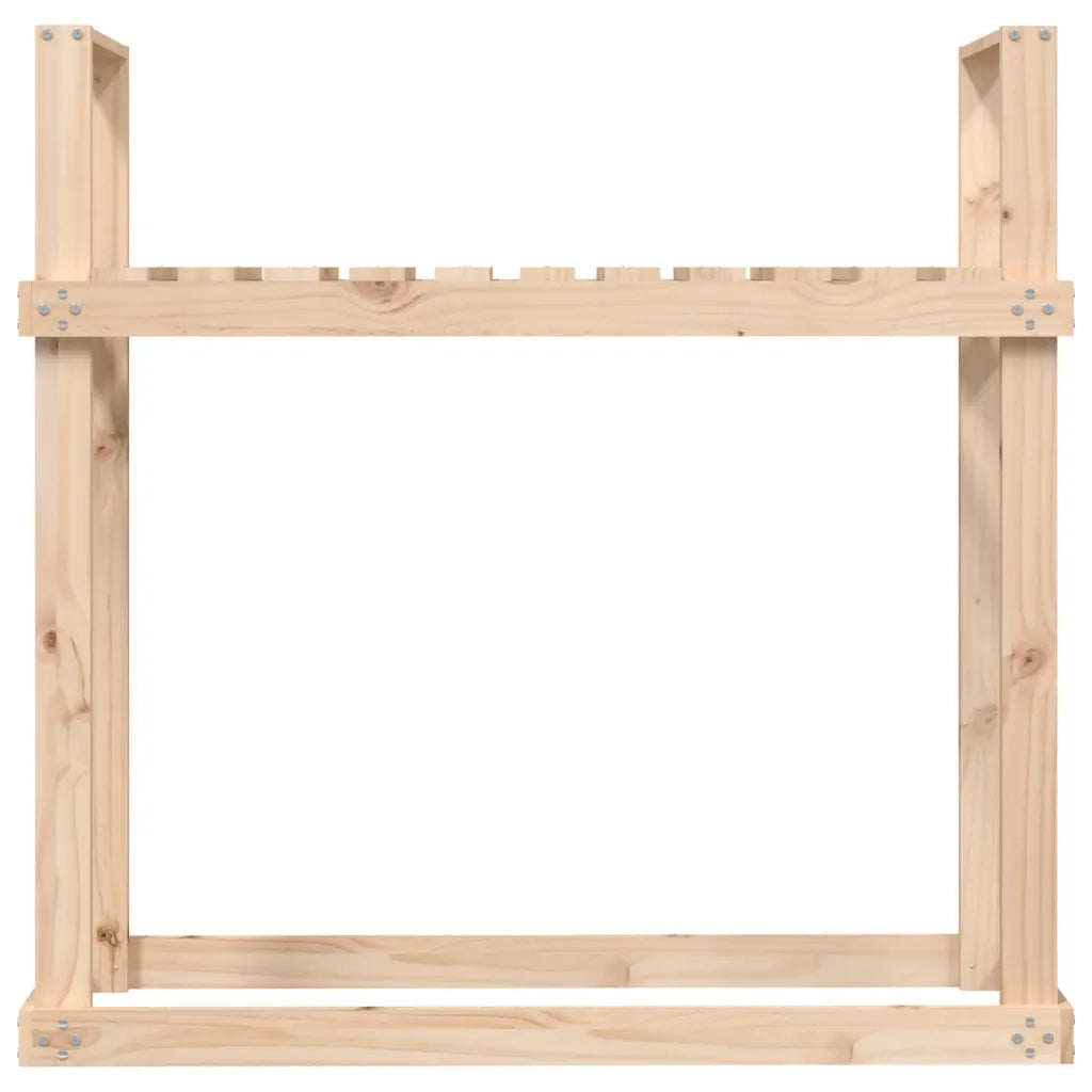 Portalegna-Scaffale per Legna 110x35x108,5 cm in Legno Massello di Pino