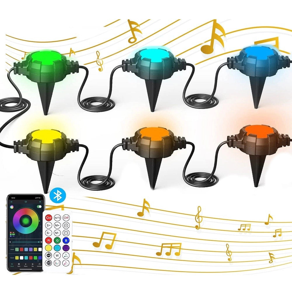 Trade Shop - Catena Luminosa Solare Crepuscolare Led Rgb Rgbw Smart Bluetooth Ip65 Luce 13 Mt -