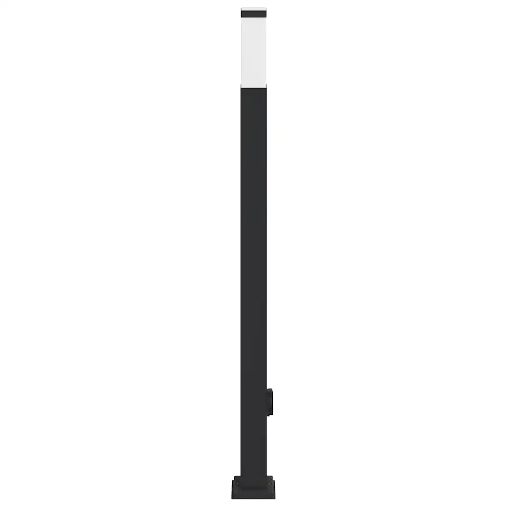 Lampada a paletto con presa di corrente 110 cm Nera IP44 4006087