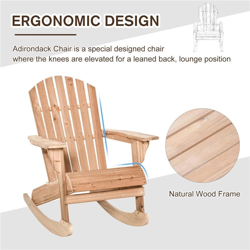 SEDIA ADIRONDACK IN LEGNO PER GIARDINO IMPERMEABILE COLOR TEAK